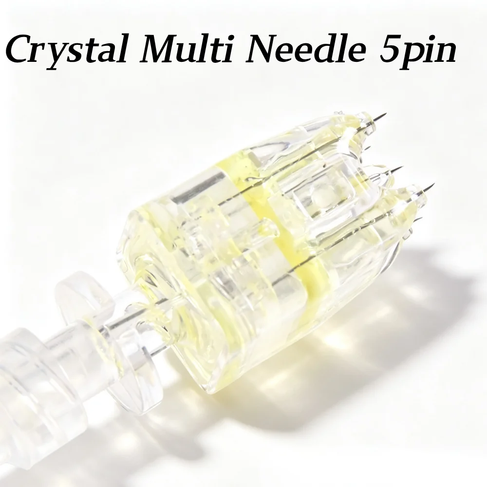 Korea 5pin Crystal Multi Needle Mesotherapy Cartridge Hand Injection Hydrating 32G 1.5 Hydra Injector Microneedle Skin Care