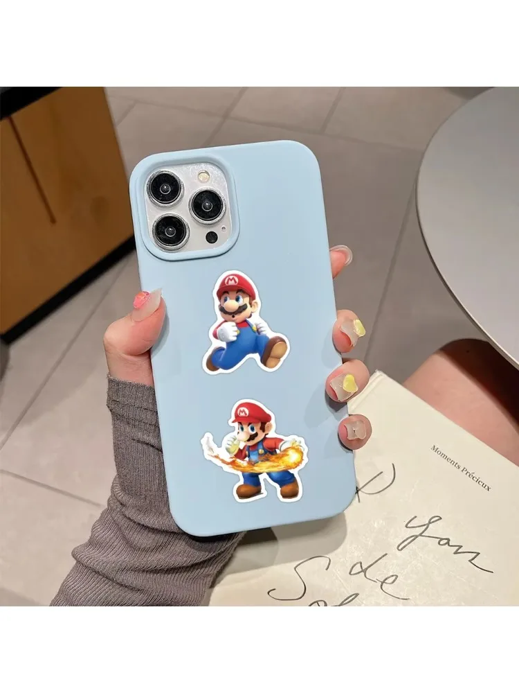 Kawaii Anime dessin animé autocollants Super Mario jeu Graffiti décalcomanies pour Skateboard vélo bagages guitare ordinateur portable autocollant étanche
