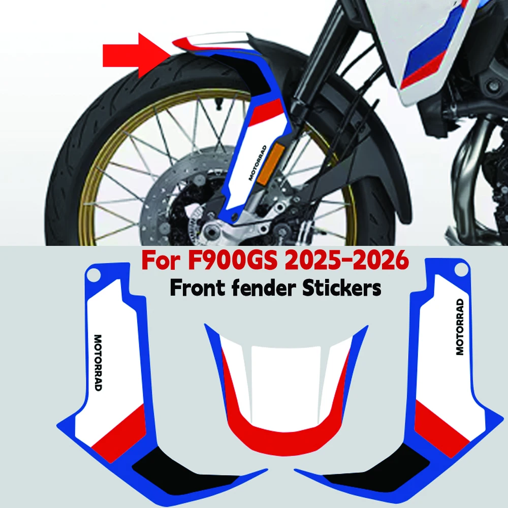 For F900GS 2025-2026 POSFIRA Motorcycle Front Fender Stickers Vinyl Decals F 900GS Front fender Stickers Mudguard Accessories