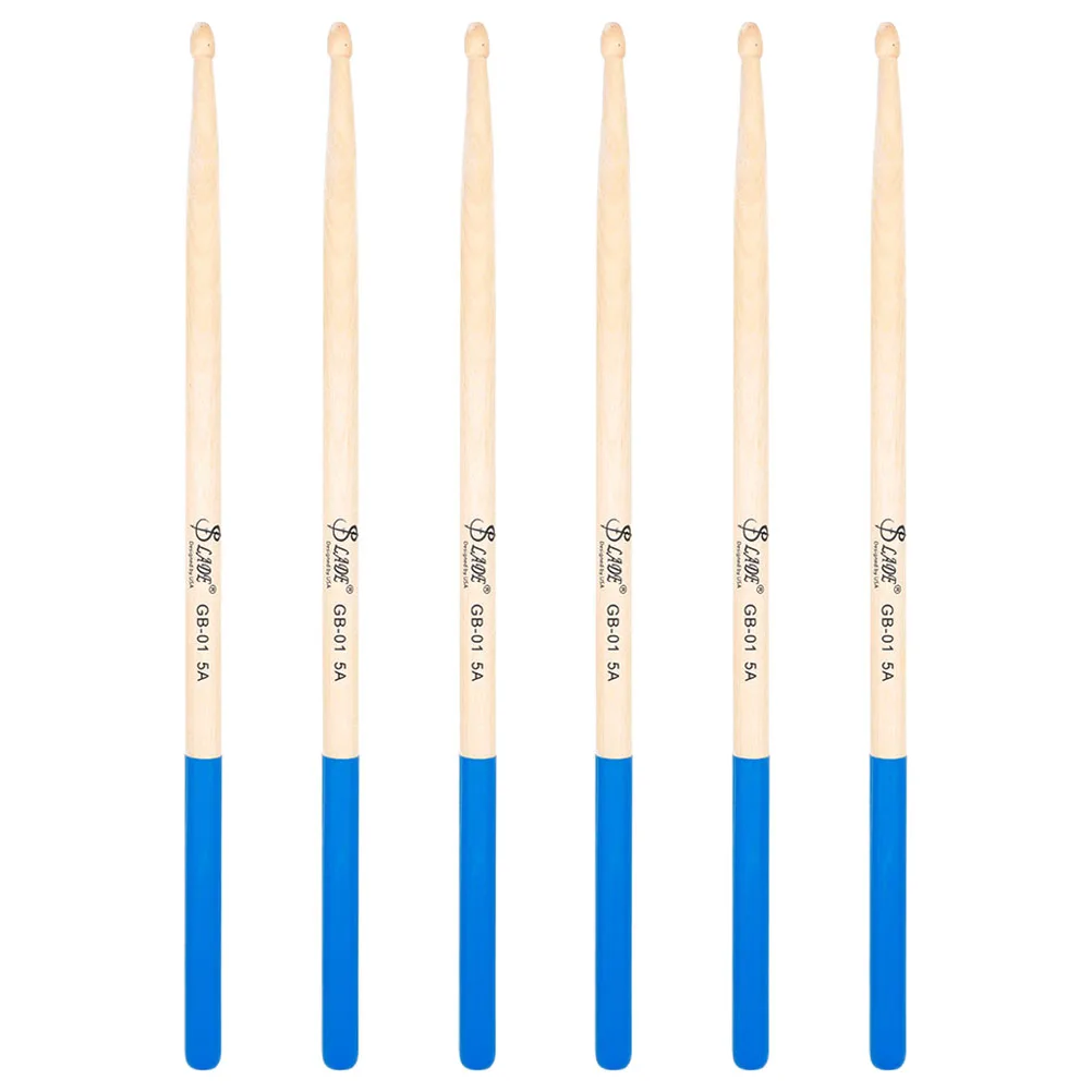 

3 Pairs Electronic Anti-slip Drum Stick Child Grip Maple Drumsticks for Drummer