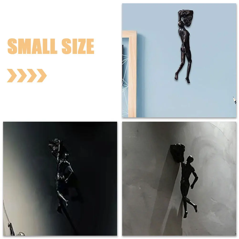 

Retro Industrial Style Resin Wall Decor Climbing Man Sculpture For Living Room Bar Home Office Indoor Art Decoration