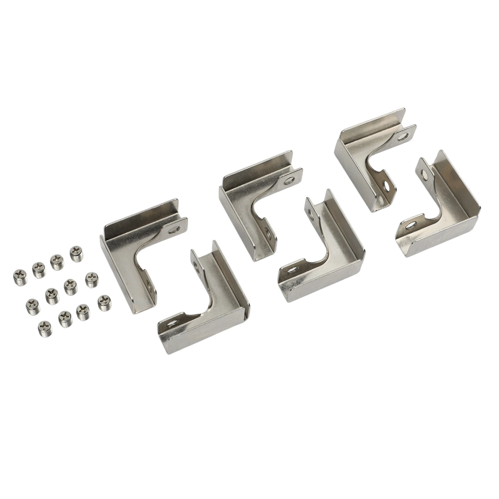 5.2*5.2*1.9cm Glass Fixing Clips Cabinet Hardware Nickel-Plated Finish Non-Slip Hole Filler Supports 10-12mm Glass