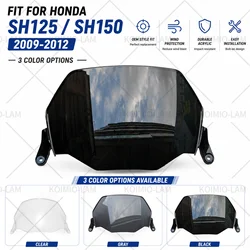 Fit for Honda SH125 2009 - 2012 SH150 Motorcycle Windshield Windscreen Screen SH12i SH150i 2010 2011