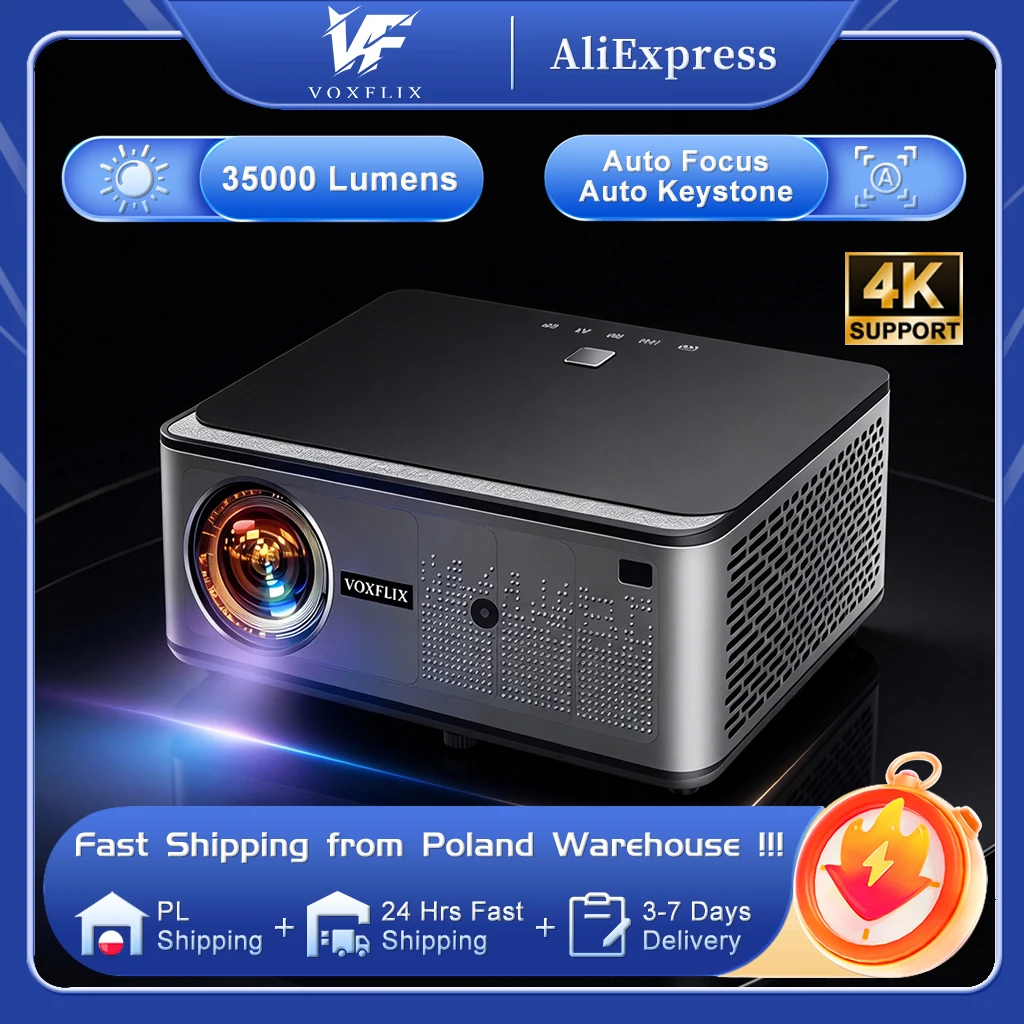 Flixtone X VOXFLIX VF71: nuevo proyector Full HD 1080P con tecnología nativa, compatible con 4K, Android 12, enfoque automático y