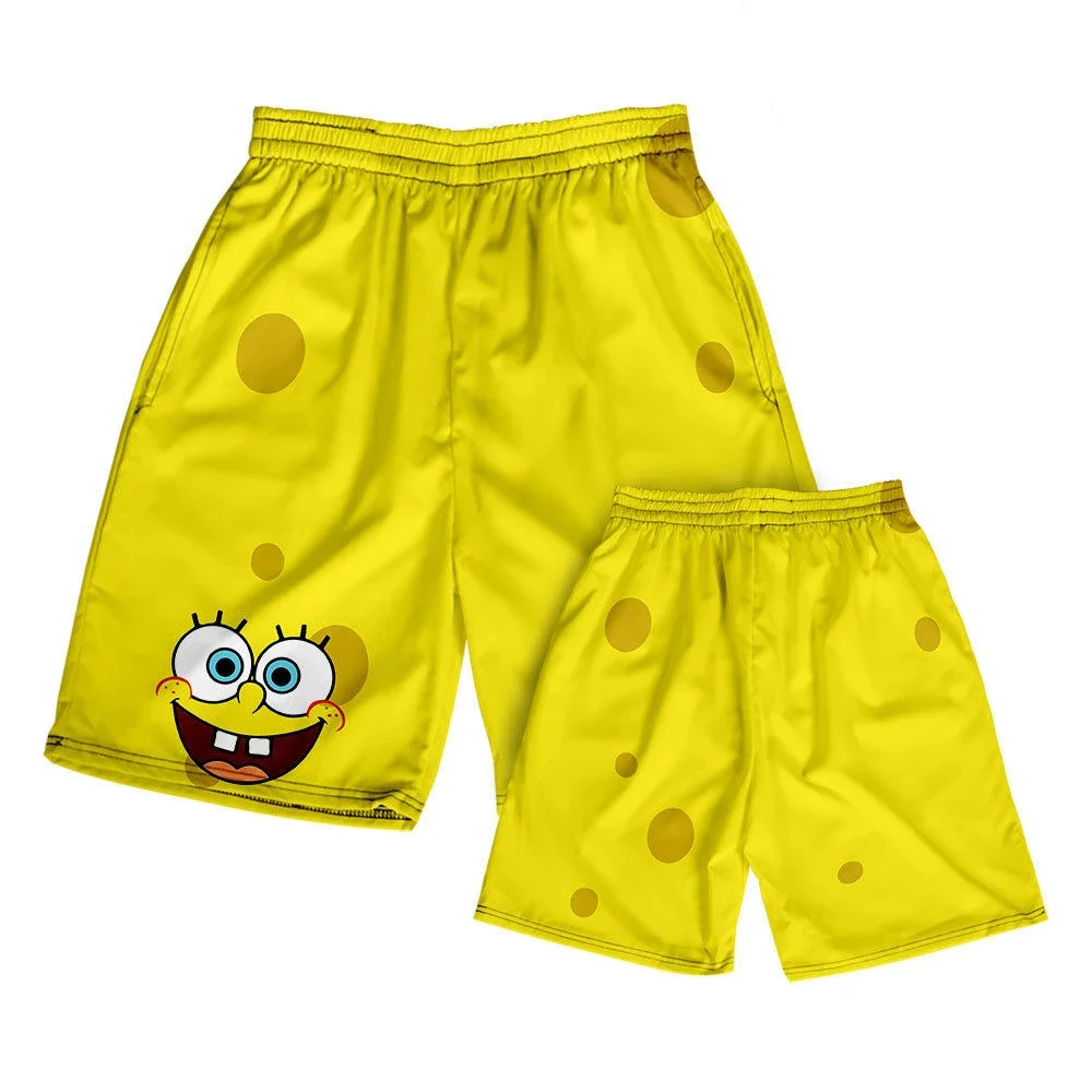 جديد أنيمي السراويل الفتيان السراويل الرياضية اللياقة البدنية كرة السلة بناطيل الشواطئ الكرتون Squidward مخالب السفر كلية عادية رياضة السراويل