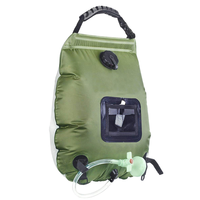 ABHS-1 Pieces Outdoor 20L Camping Shower Water Bag Solar Heating Portable Shower Equipment Camping Green