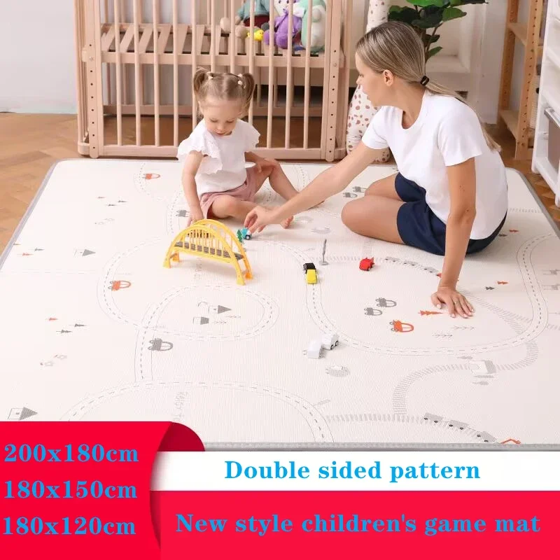 1cm EPE Large Size Play Mat for Children's Safety Mat Environmentally Friendly Thick Baby Crawling Play Mats Folding Mat Carpet