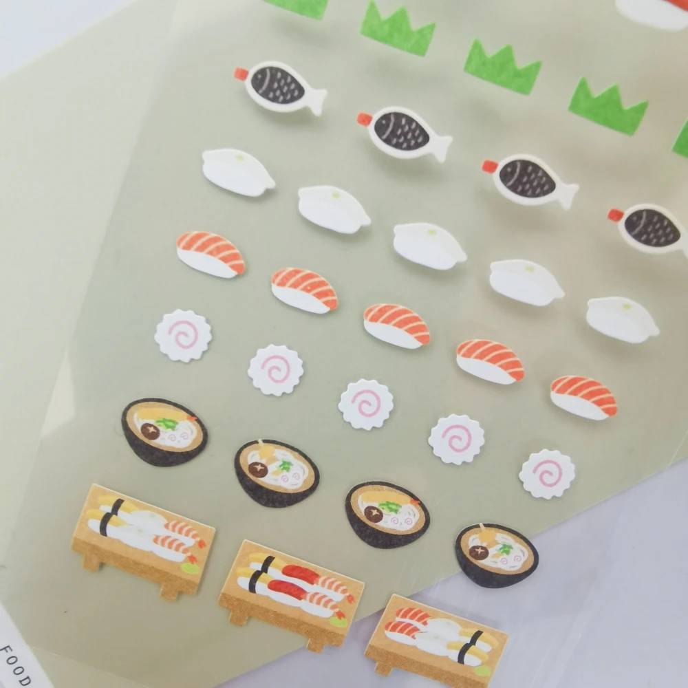 1 pc Korean Import Suatelier Japanese Food Noodles Sushi Stickers Mini Scrapbooking Diy Journal Cute Deco Stationery Sticker 124