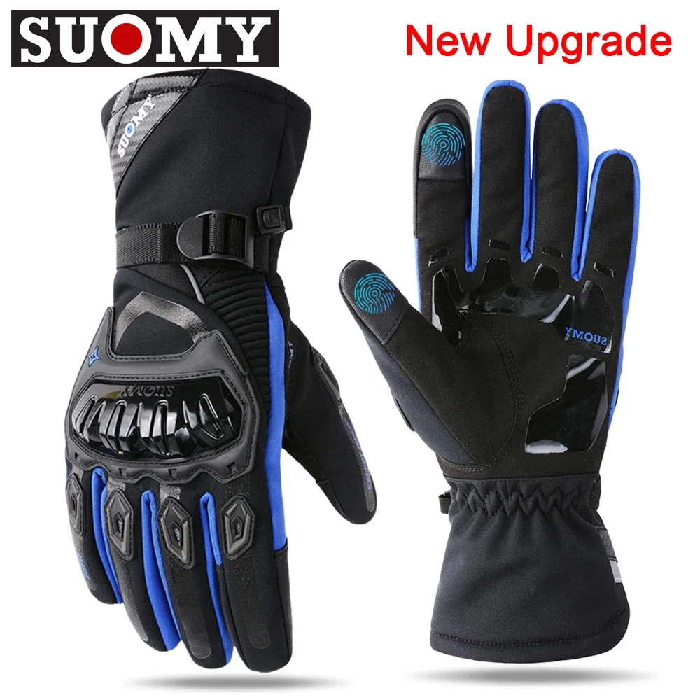 

SUOMY Waterproof Thermal Motorcycle Gloves Anti-fall Winter Warm Windproof Touch Screen Moto Riding Gloves for Women Men Unisex