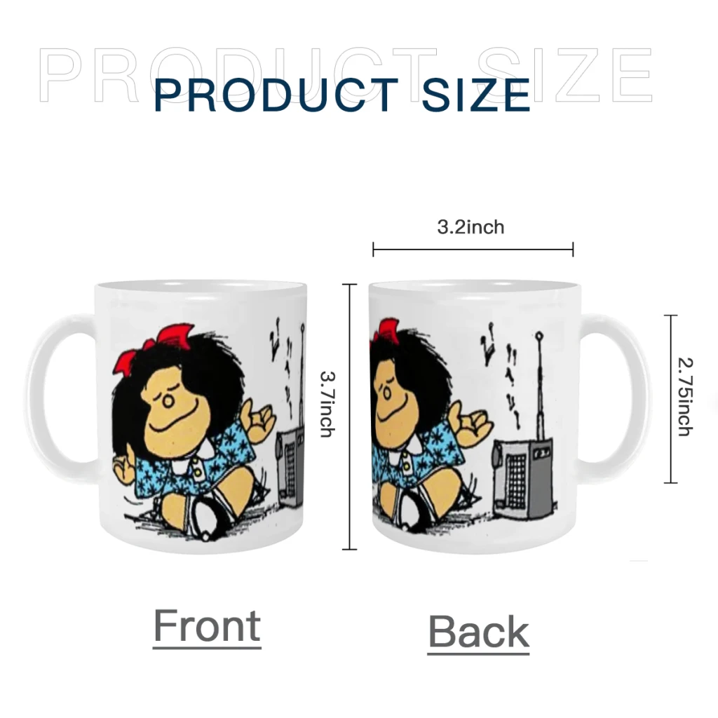 Mafalda Ceramics Coffee Mugs Tea Cup Milk Cups Gifts Drinkware Coffeeware