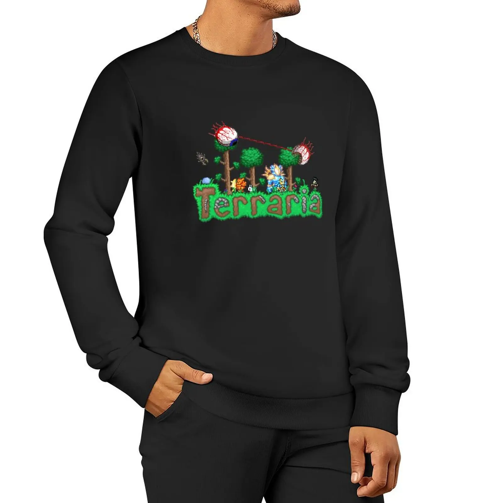 

Funny Gift Terraria Game Christmas Pullover Hoodie fashion men sweatshirt