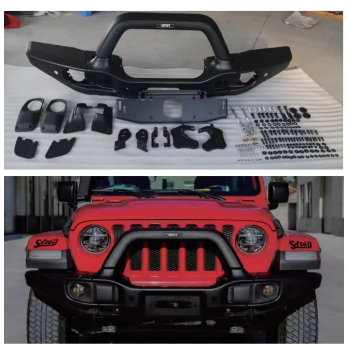 Factory Sales Auto Parts 4X4 a Long Style Front Bumper for jeep Wrangler JL 2018+