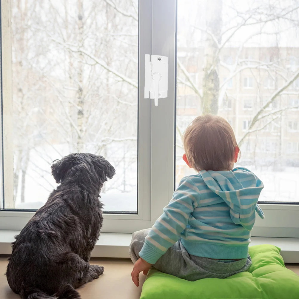 4-teiliges Schiebefensterschloss für Fenster, Schärpe, Kindersicherung, Sicherheit, Zinklegierung, Beweis