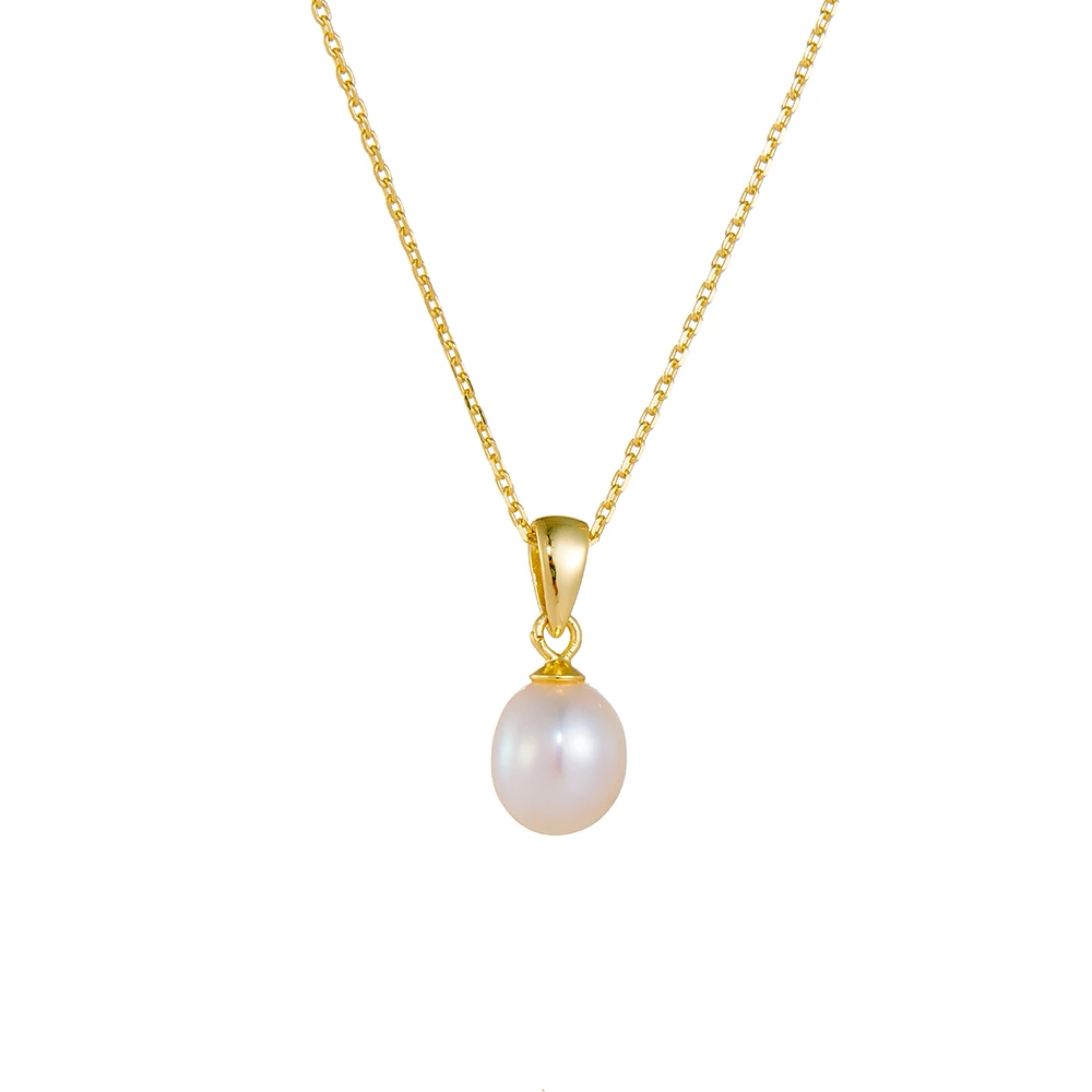 

high quality grade 925 sterling silver natural freshwater pearl Pendant Necklace for women