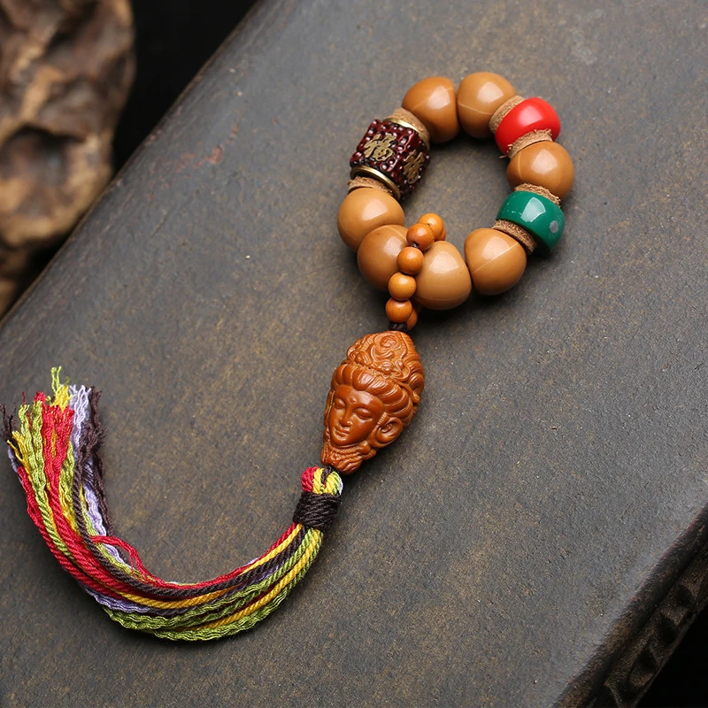 Natural color monkey bodhi, olive pit beads, Guanyin sandalwood , finger accessories