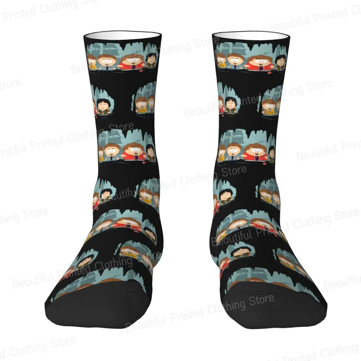 Its Our Park Down Here S-southpark Theme Unisex Four Seasons Socks Running Fun printing Socks Street Style Crazy Sock