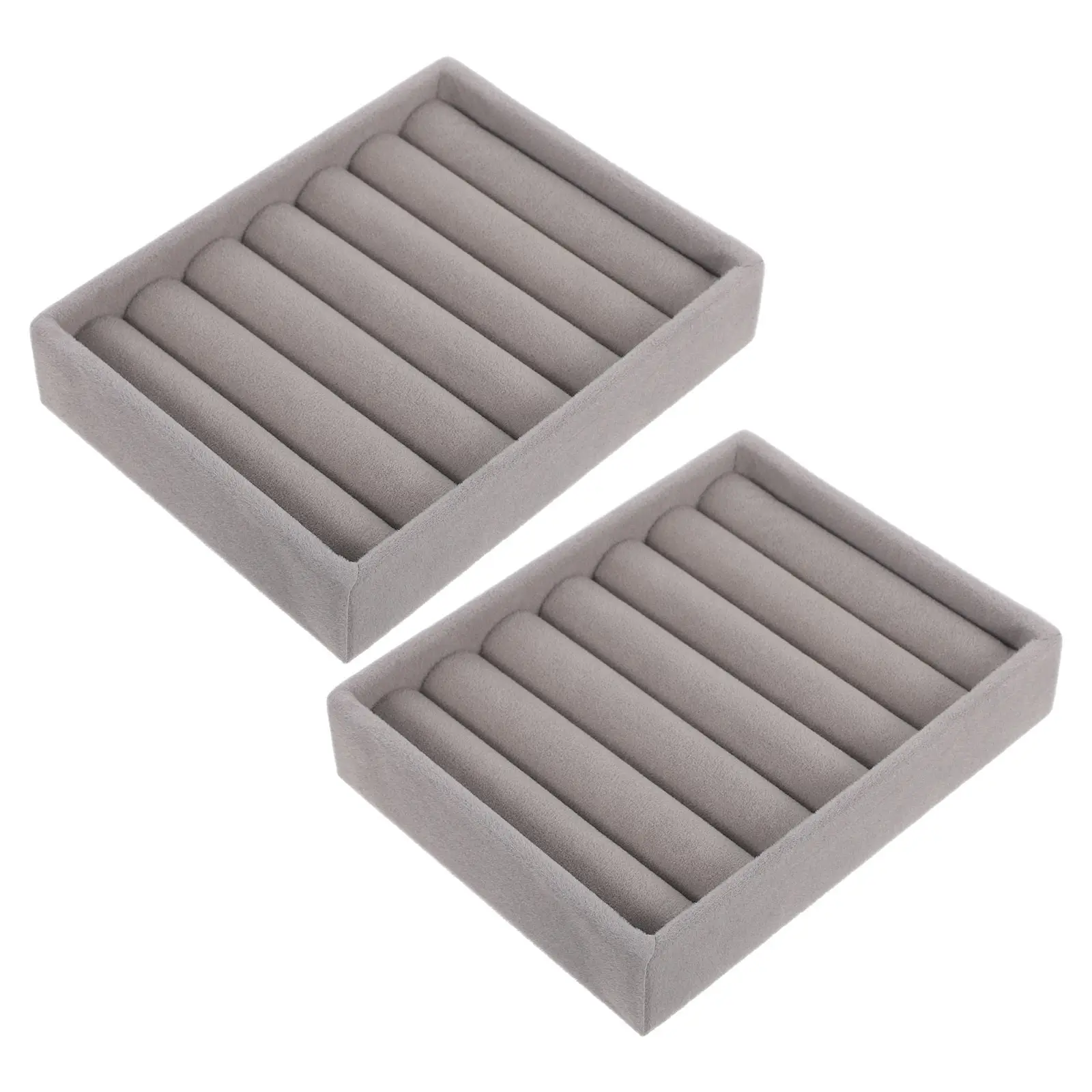 

Набор из 2-х подставок для украшений: стильный органайзер для колец с мягкими отделениями, портативное хранилище для дома и путешествий