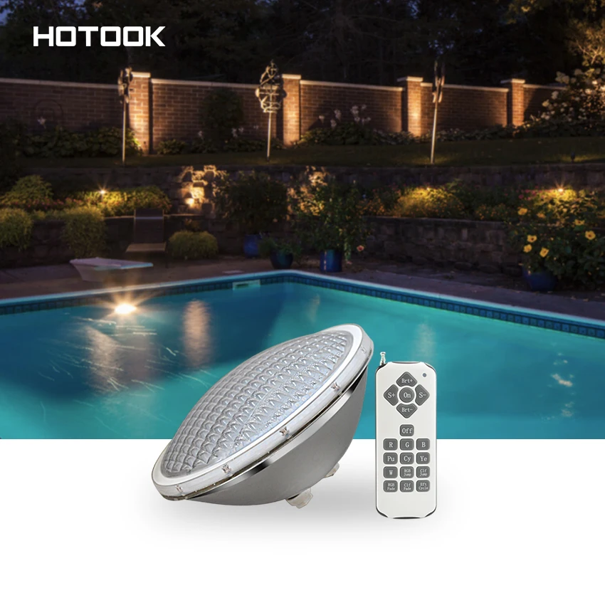 

18W 24W 35W LED Par56 Lamp Replacement AC DC 12V IP68 Stainless Steel Pool Bulb RGB Color Remote Control Led Swimming Pool Light