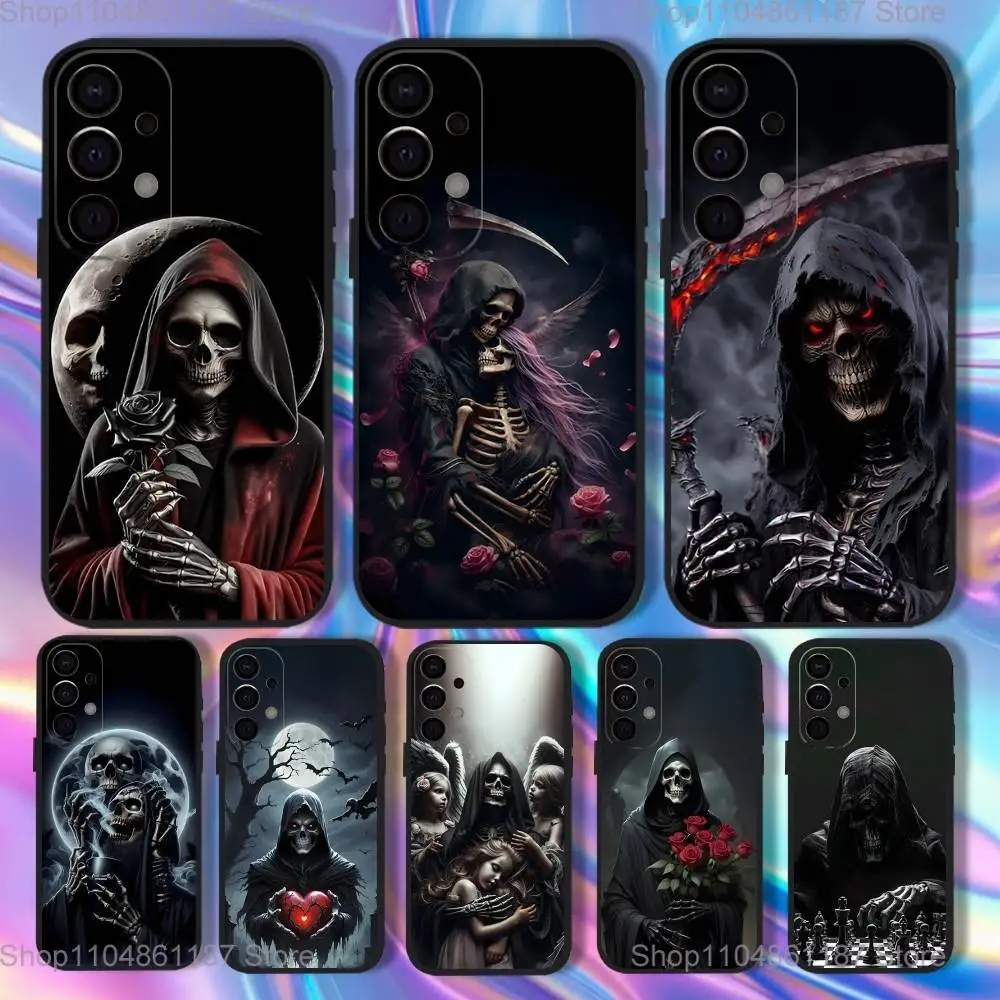 

Santa Muerte Phone Case For Samsung S25,S24,S21,S22,S23,S30,Ultra,S20,Plus,Fe,Lite,5G Black Cover