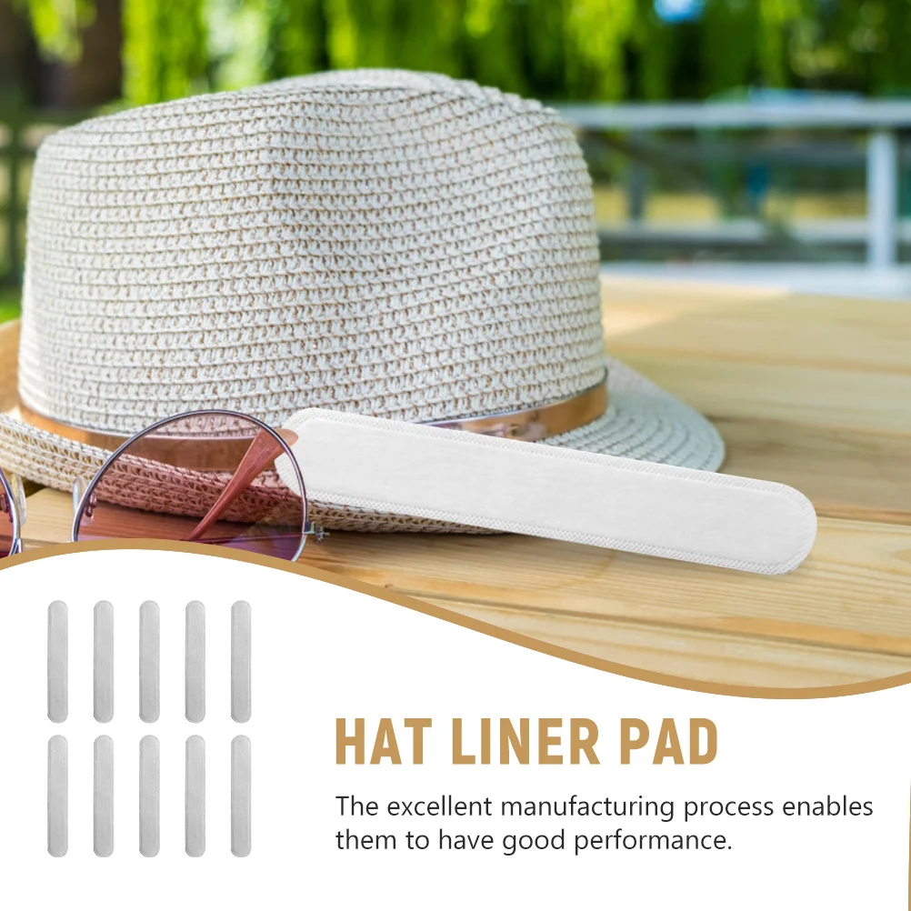 40Pcs Hat Sweat Pads Premium Non-Woven Caps Sweat Absorption Sticker Disposable Hat Liner Pad Outdoor Exercise Accessory