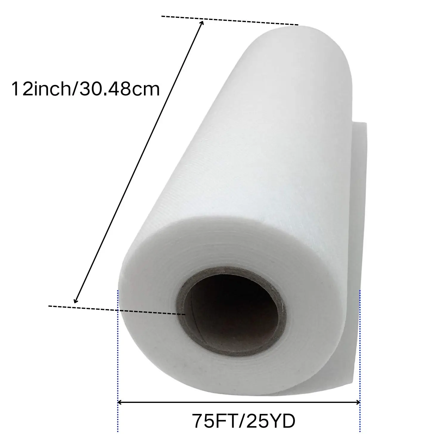 Wash-Away Water Soluble Embroidery Stabilizer | 12' X 25 Yd Roll | 40g | Compatible with Most Hoops