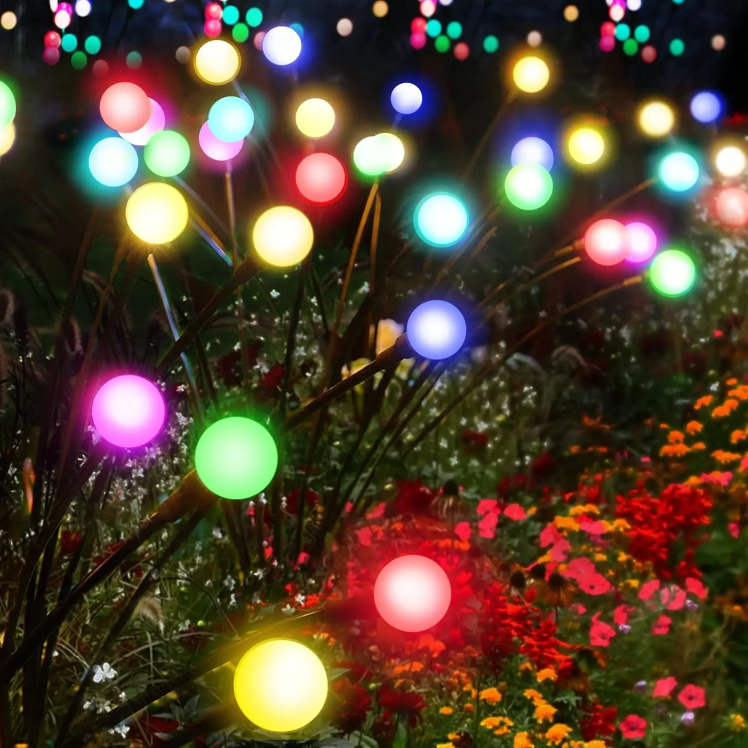 Solar Garden Lights Outdoor Waterdicht Wuivend Licht Firefly Light Outdoor Decor Verlichting voor Pathway Party Kerstdecoratie