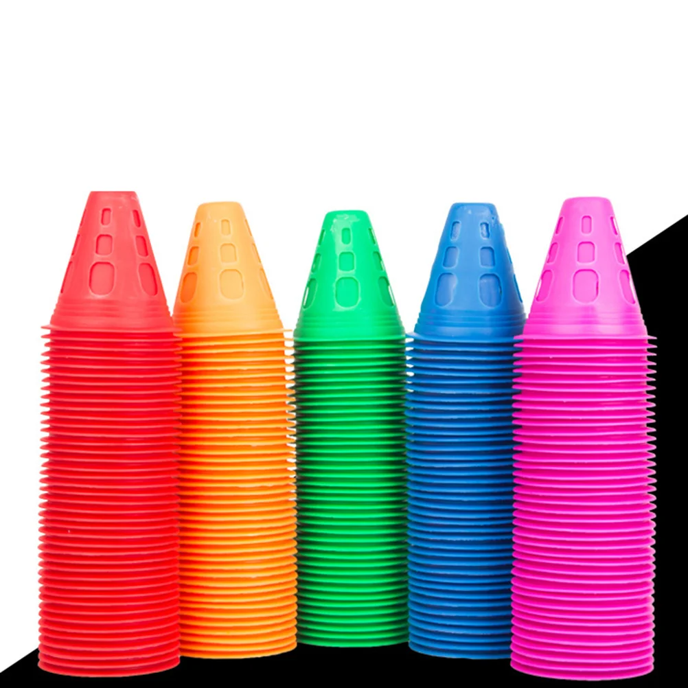 

10pcs Plastic Training For Soccer Football Basketball Roller Skating Sports Practice Multi- Education Block Cones