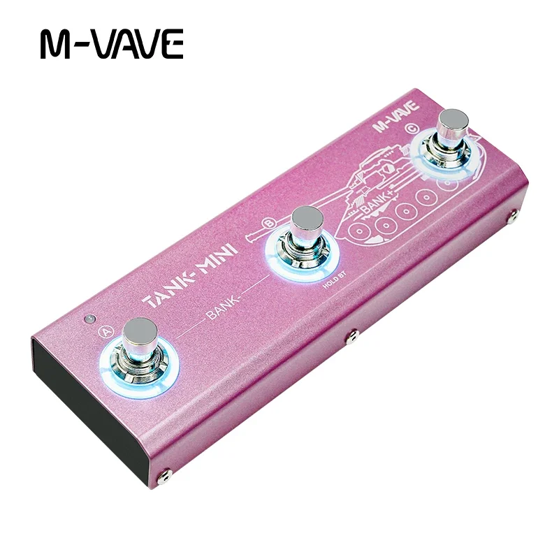 M-VAVE tank mini pedal de guitarra com efeito multic, suporte para gravação ir e otg, cabine embutida, amp, mod, fx, efeitos de atraso e reverberação