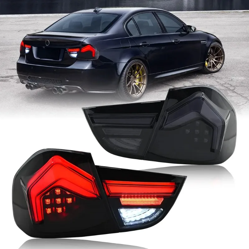 

Для BMW E90 3 серии седан 2009-2012 светодиодные задние фонари пара дымчатого стиля Blackline