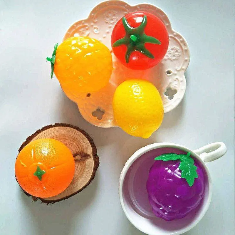 

Squshy Summer Absorbent Water Balloon Squeeze Stress Ball Tomato Egg Yolk Fruit Ball Party Surprise Game Gift Fidget Kids Toy
