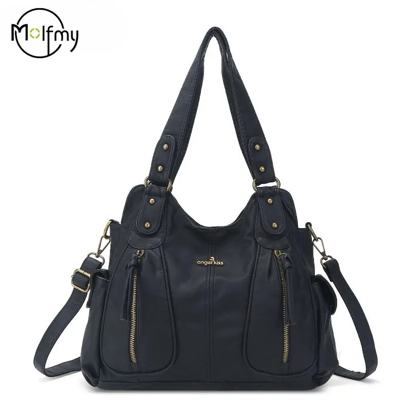 

Angelkiss Bag Women Handbags Fashion Shoulder Bags Large Tote Top-handle Shopping Pack Multifunctional Satchel Lady Hobos Purse