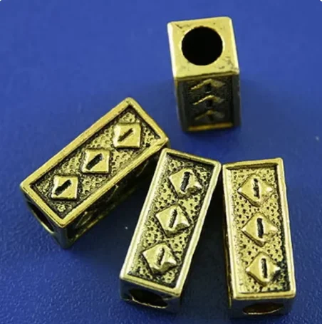 Colgantes de aleación de 15,4mm para fabricación de joyas, cuentas espaciadoras cuboides de oro oscuro, accesorios de joyería, 10 piezas, 6,5x6,5x4,0mm, HWH2289