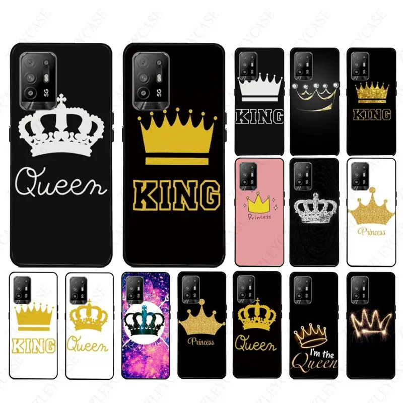 funda King Queen Phone cover For OPPO A94 A74 A9 A5 A53 A73 2020 A57 A96 4G A54 A78 A77 A98 A72 5G Cases coque