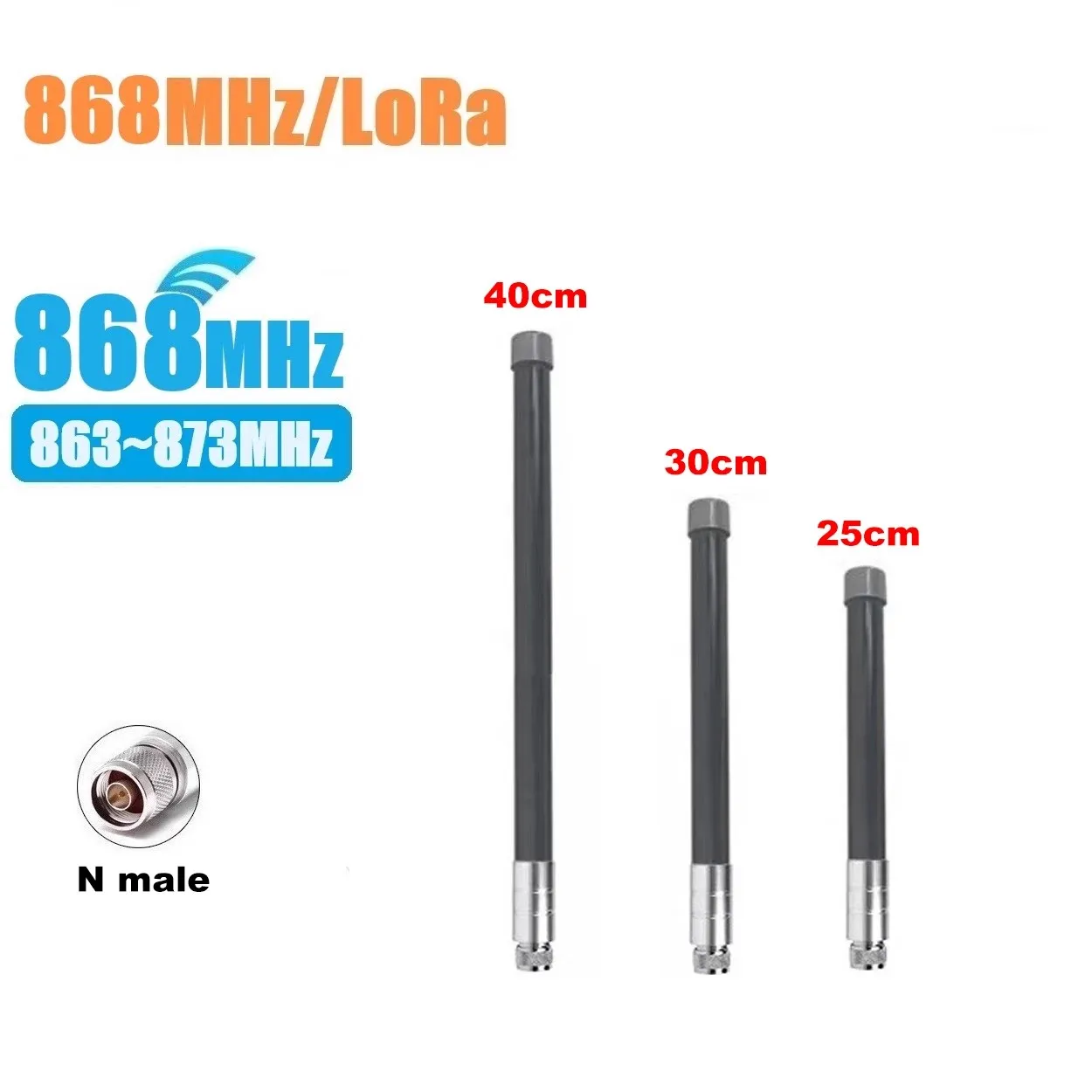 

1Pcs 868Mhz Fiberglass Antenna Omni FRP Lora High gain Outdoor Waterproof For 868M Digital transmission Gateway IoT radio HNT