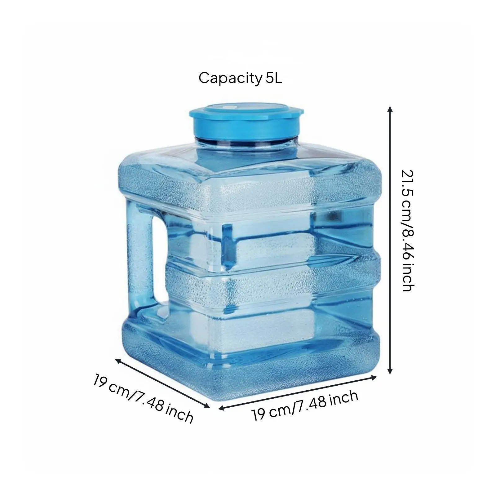 Drinking Bucket Multifunctional PC Water Tank Refillable Barrel Dispenser for Camping Parties Emergency Supply