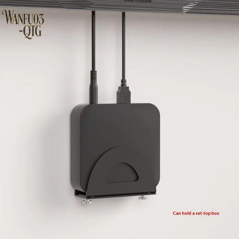 Hot Sale 1Pcs Wall Mounted Router Storage Box Wifi Device Bracket Top Box Placement Rack Home Theater Fixture