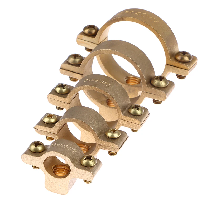 High Quality Fit 15 22 28 35 40mm OD Tube Brass M10 Pipe Clamp Bracket Support Hanger Fixed Plumbing Water