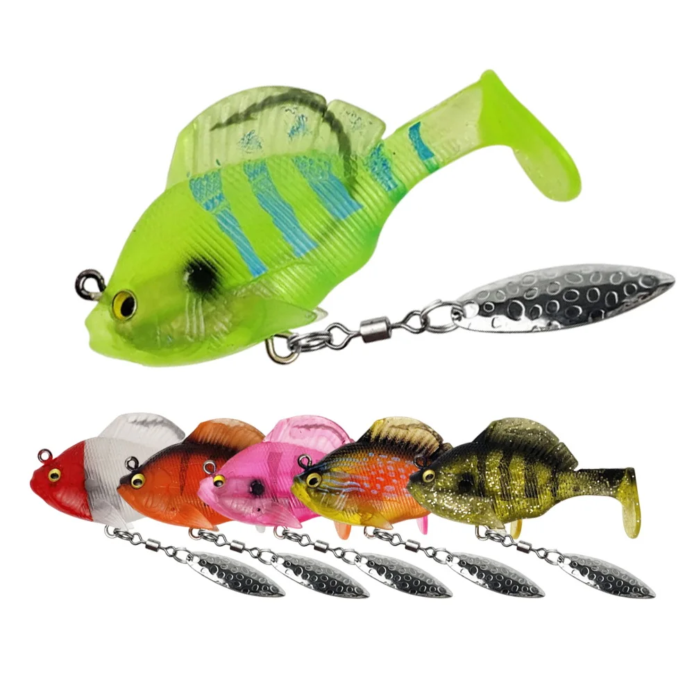1 stücke Silikon Dark Sleeper Löffel Wobbler Angeln Locken 10g 14g Sinking Weicher Köder Jig haken Swimbaits Bass Shad für Barsch Tackle