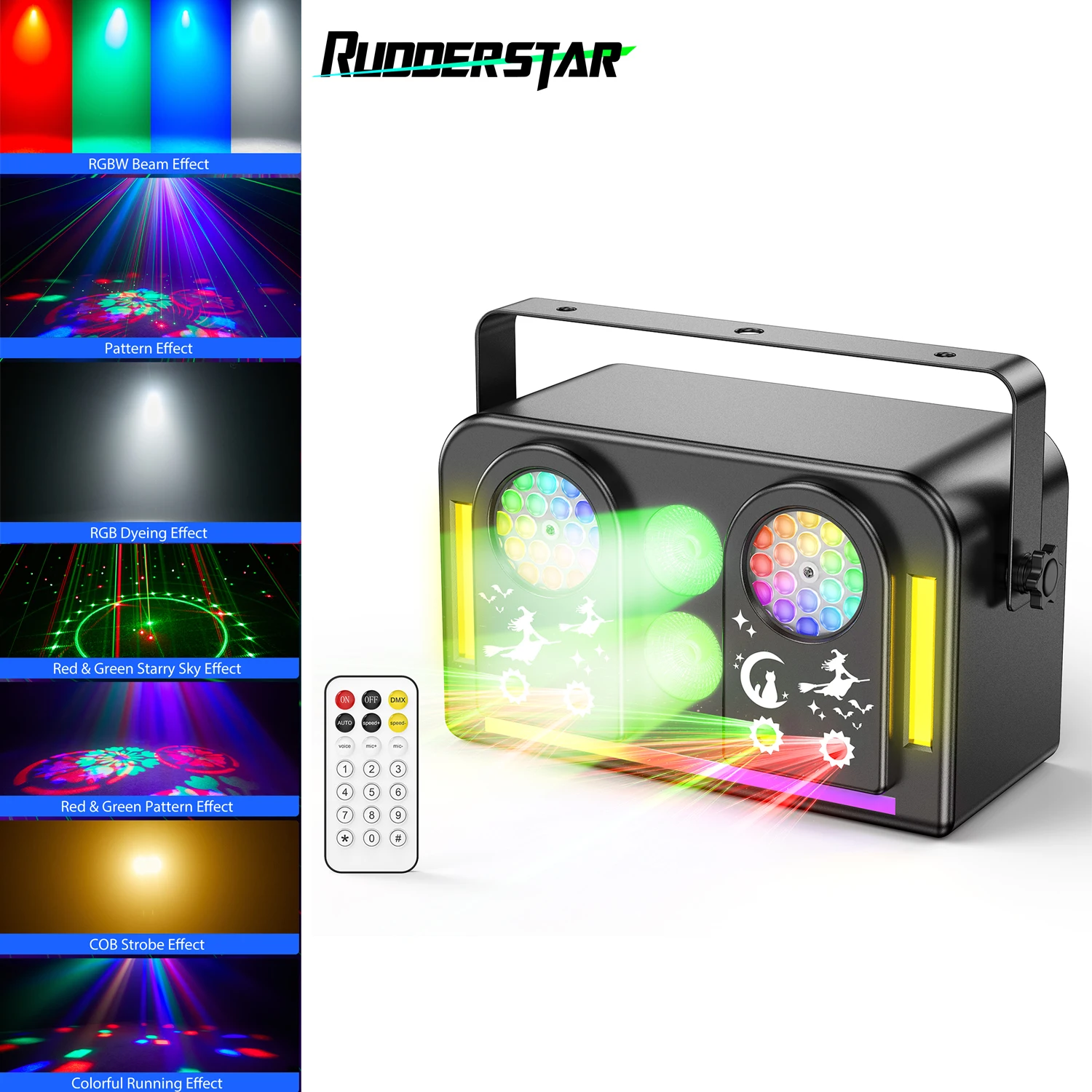 7-in-1 RGB LED Effekt Lichter Sound Control Laser Licht Fulled Farbe Bühnenbeleuchtung Projektor für
