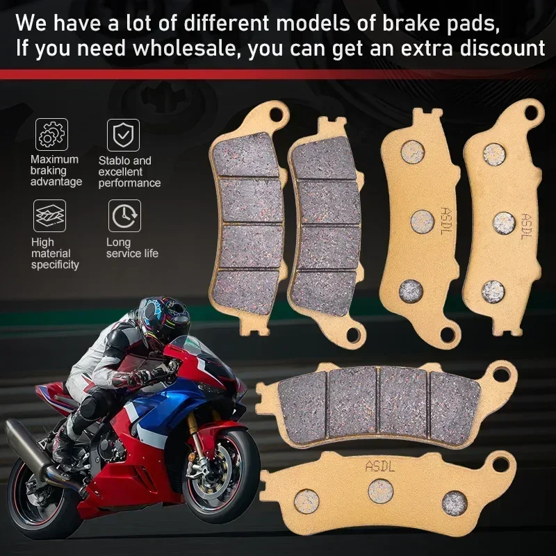 2/4/6 pc Motorcycle Front Rear Brake Pads Disc for Honda ST1100 ST1100A Pan European ABS Model 96-02 ST1300 ST1300A ST 1100 1300