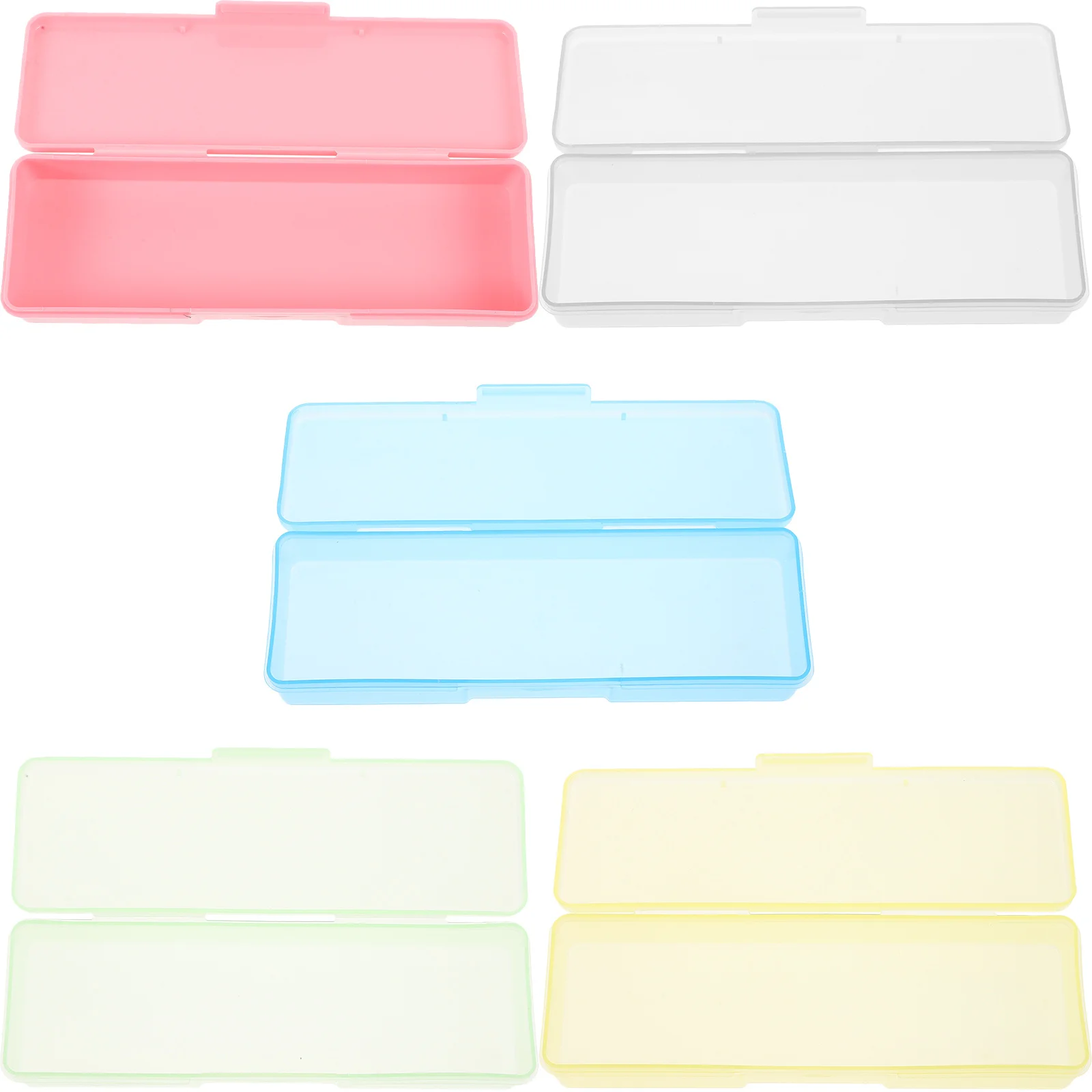 5 pz Custodie per pinzette Scatola di immagazzinaggio per pinzette per ciglia Organizzatore portatile per estensioni delle ciglia Custodia da viaggio Supporto in plastica vuoto compatto