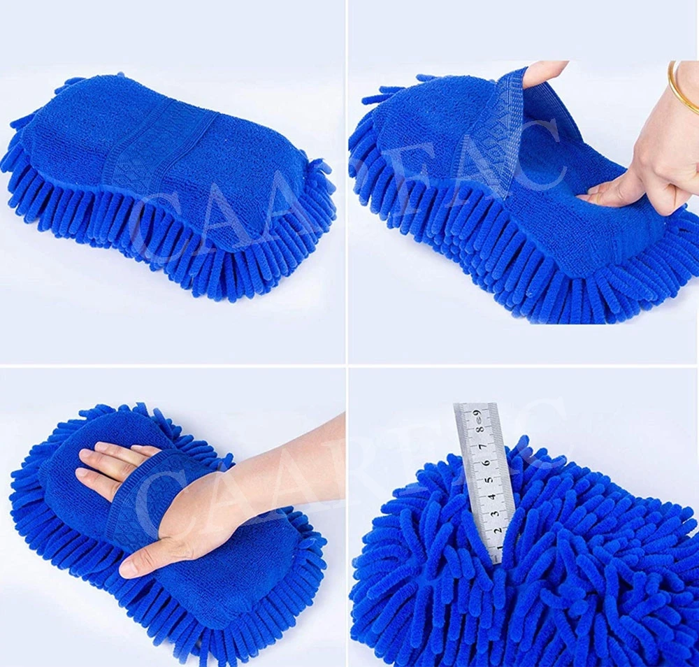 Microfiber Auto Car Wash Sponge Premium Chenille Lint-free Scratch-free Ultra Soft Automobile Cleaning Universal Car Accessorise - Image 5