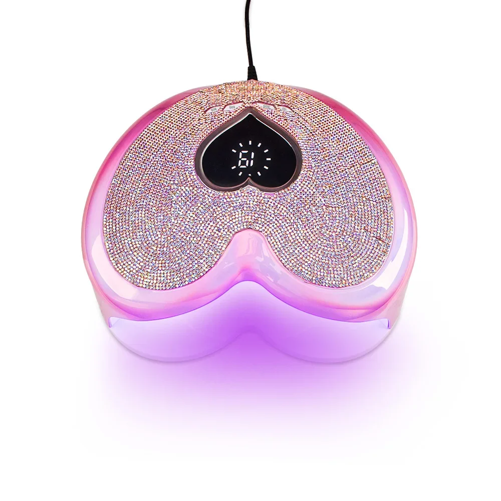 Lampada per unghie con strass a forma di cuore asciugatrice professionale per Gel per unghie macchina per Pedicure luce a LED per unghie lampada UV portatile gadget