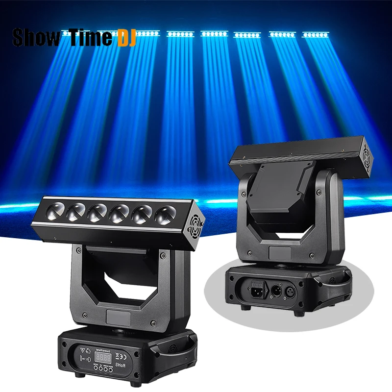 Disco Light Led Beam Moving Head 6x20W RGBW Led Unlimited Rotate Scan Stage Lighting For DJ Party Holiday Wedding