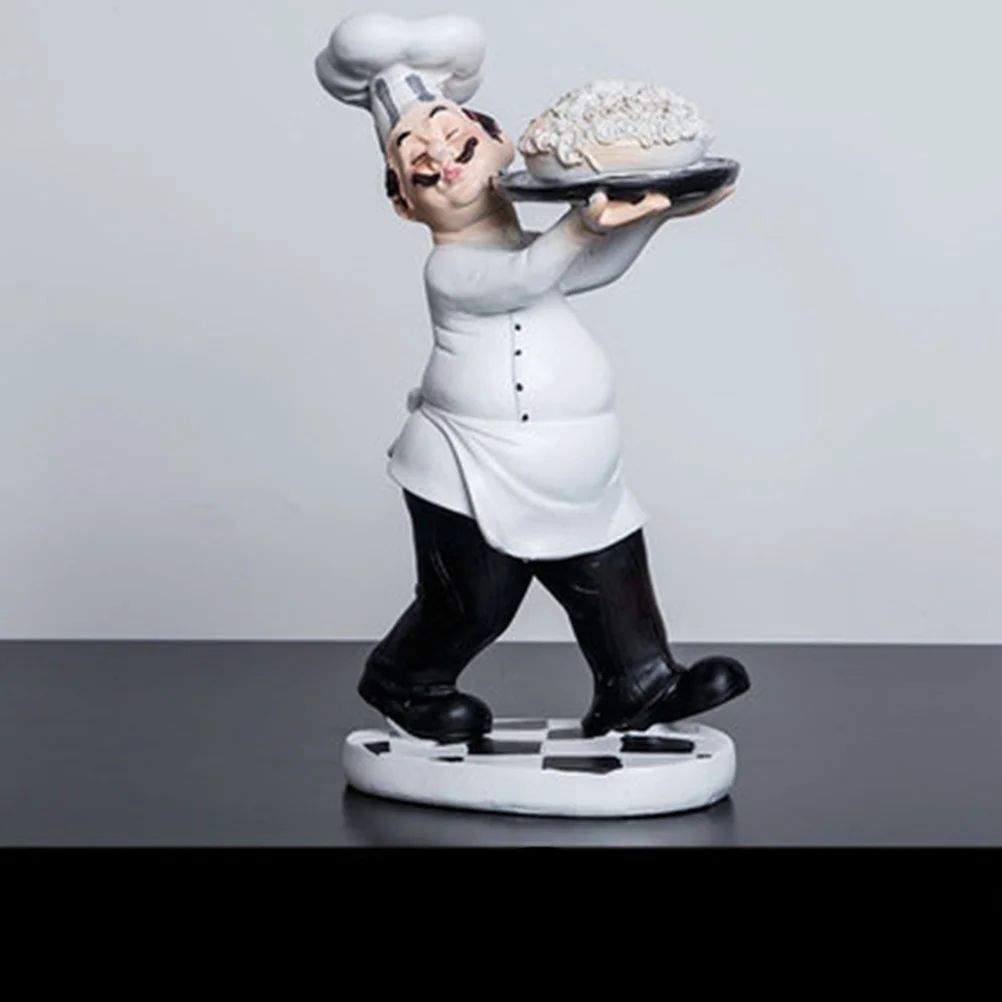 Cooks Character Resin Figure Ornament Delicate Sculpture Home Bakery Hotel Table Decor Lightweight Realistic Figurines