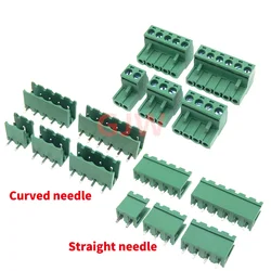 5SETS HT5.08 2/3/4/5/6/7/8/9 pin RIGHT ANGLE pcb screw terminal block connector 5.08MM pitch PLUG + Straight PIN HEADER SOCKET