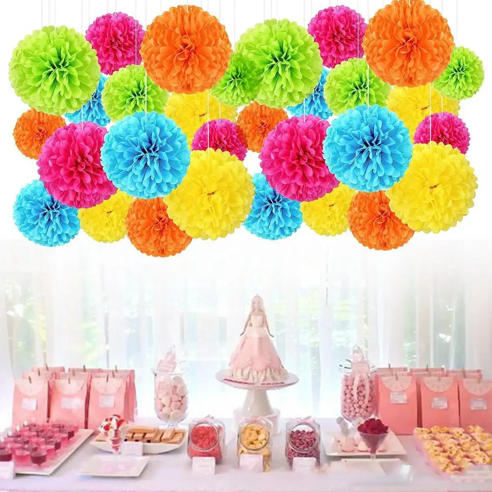 

Ceiling Wall Decorations Paper Flower Balls Reusable Paper Flower Balls Stunning Decorations for Weddings Birthdays Showers Set