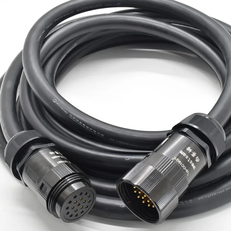 19-core 2.5 square wire connector stage lighting 19P aviation plug socapex male and female tape cable