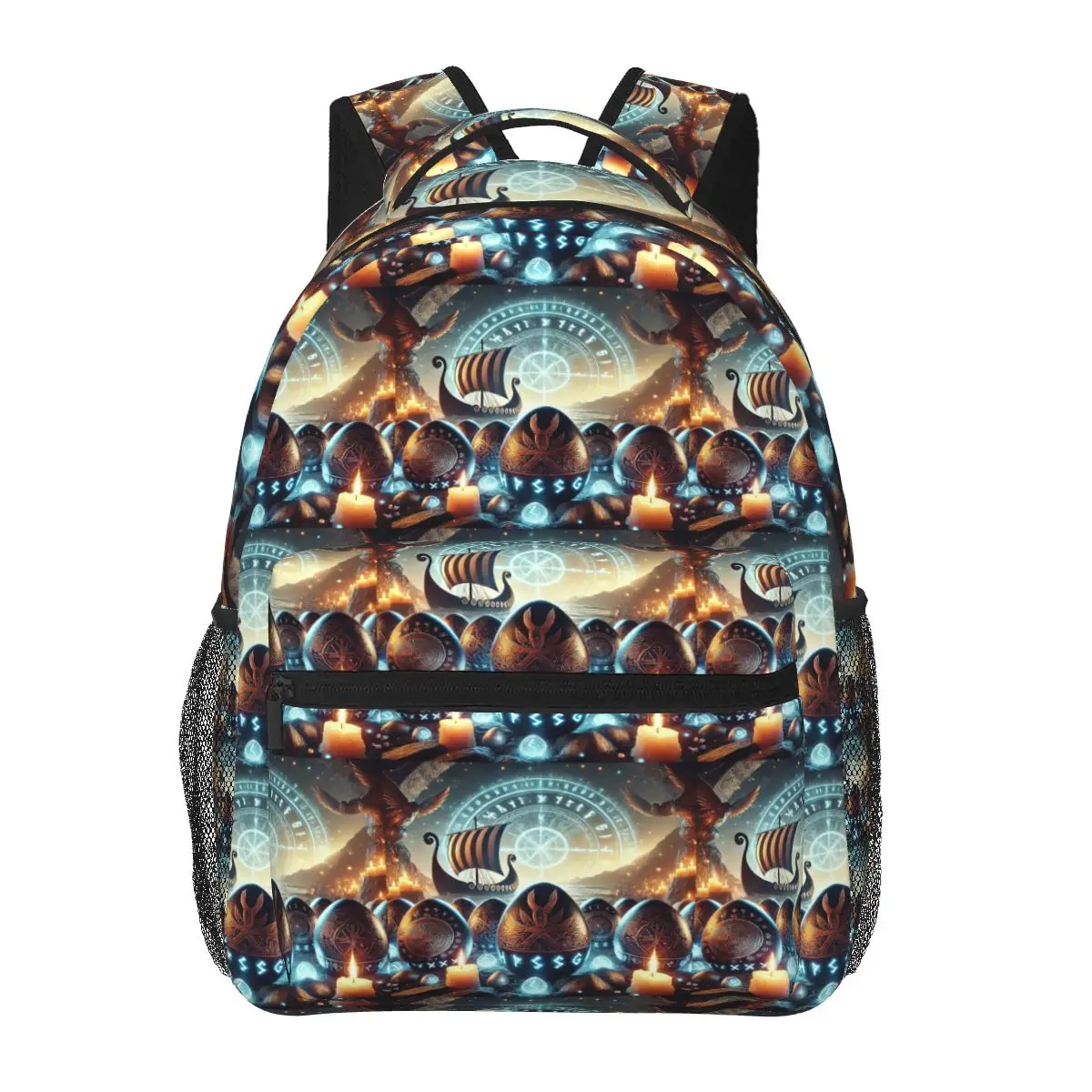 

Norse Easter Viking Mythology And Runes Of Spring Backpack Daypack Large Capacity BookBag School Bag Shoulder Bags for Men Women