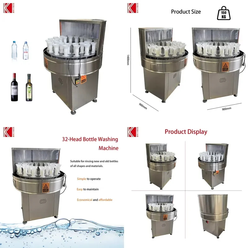 AP01 High Quality Glass and Plastic Bottle Internal and External Spray Cleaning Machine for Bottling Equipment